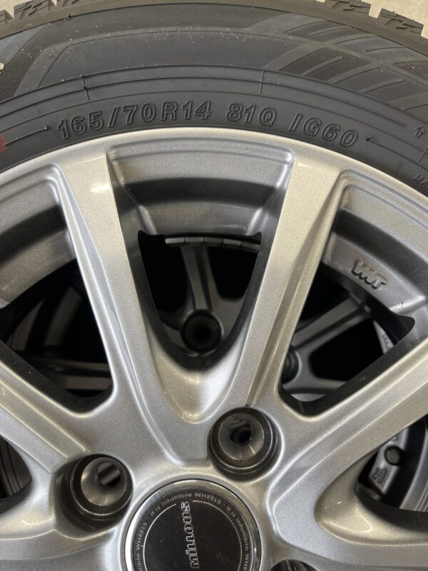 【2022年製】ヨコハマIG60 165/70R14 スタッドレスホイールセット スペイド用（新品） - 画像 (8)