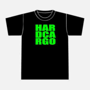 【Hard Cargo】Tシャツ ：文字蛍光グリーン